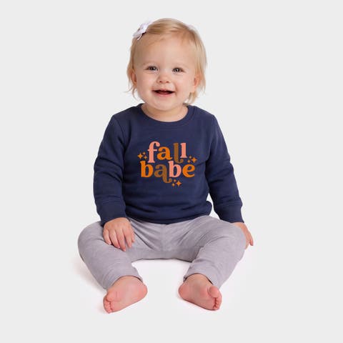 Fall Babe Stars Infant Crew Fleece Sweatshirt