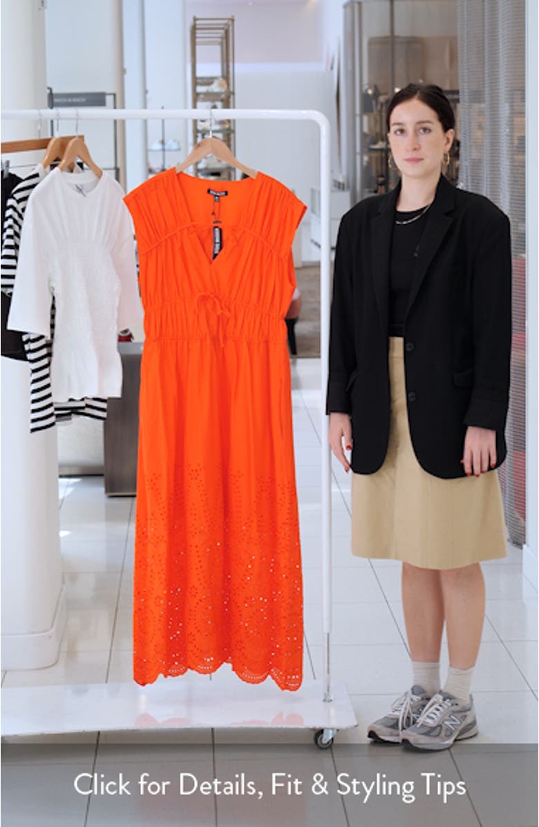 Clementina Eyelet Cotton Midi Dress, sales video thumbnail