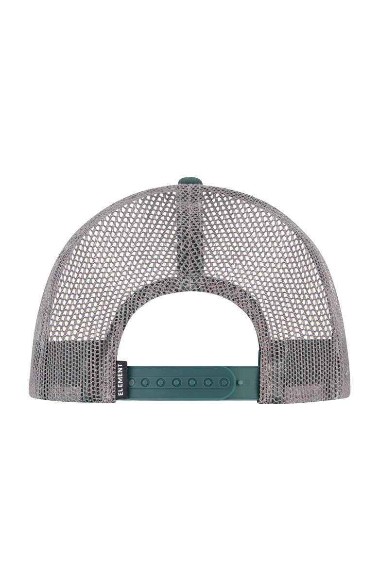 Element Logo Trucker Hat with Mesh Back and Snapback Closure, Alternate, color, Black
