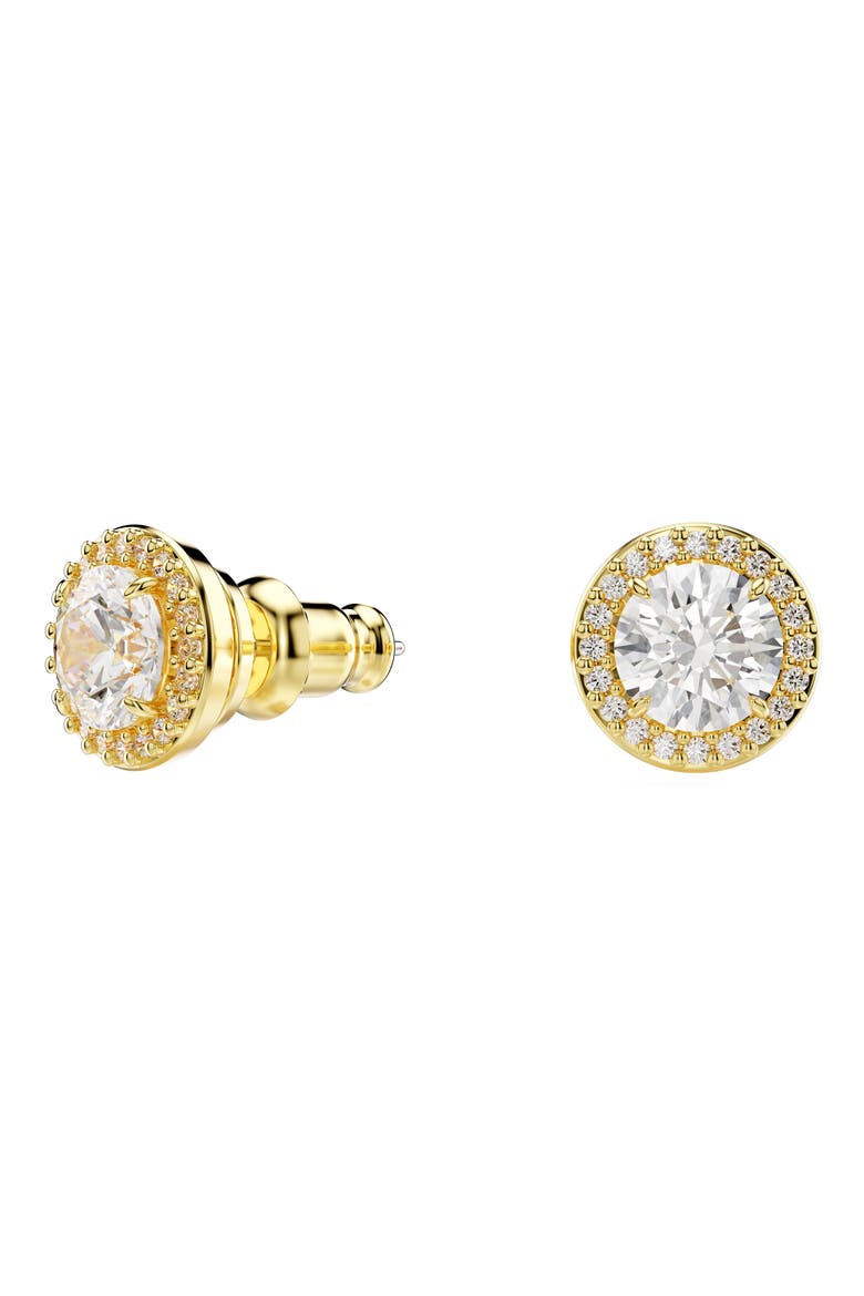 Una Crystal Stud Earrings, Main, color, WHITE/GOS