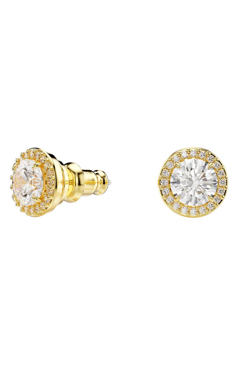 Swarovski Una Crystal Stud Earrings, Main, color, Gold