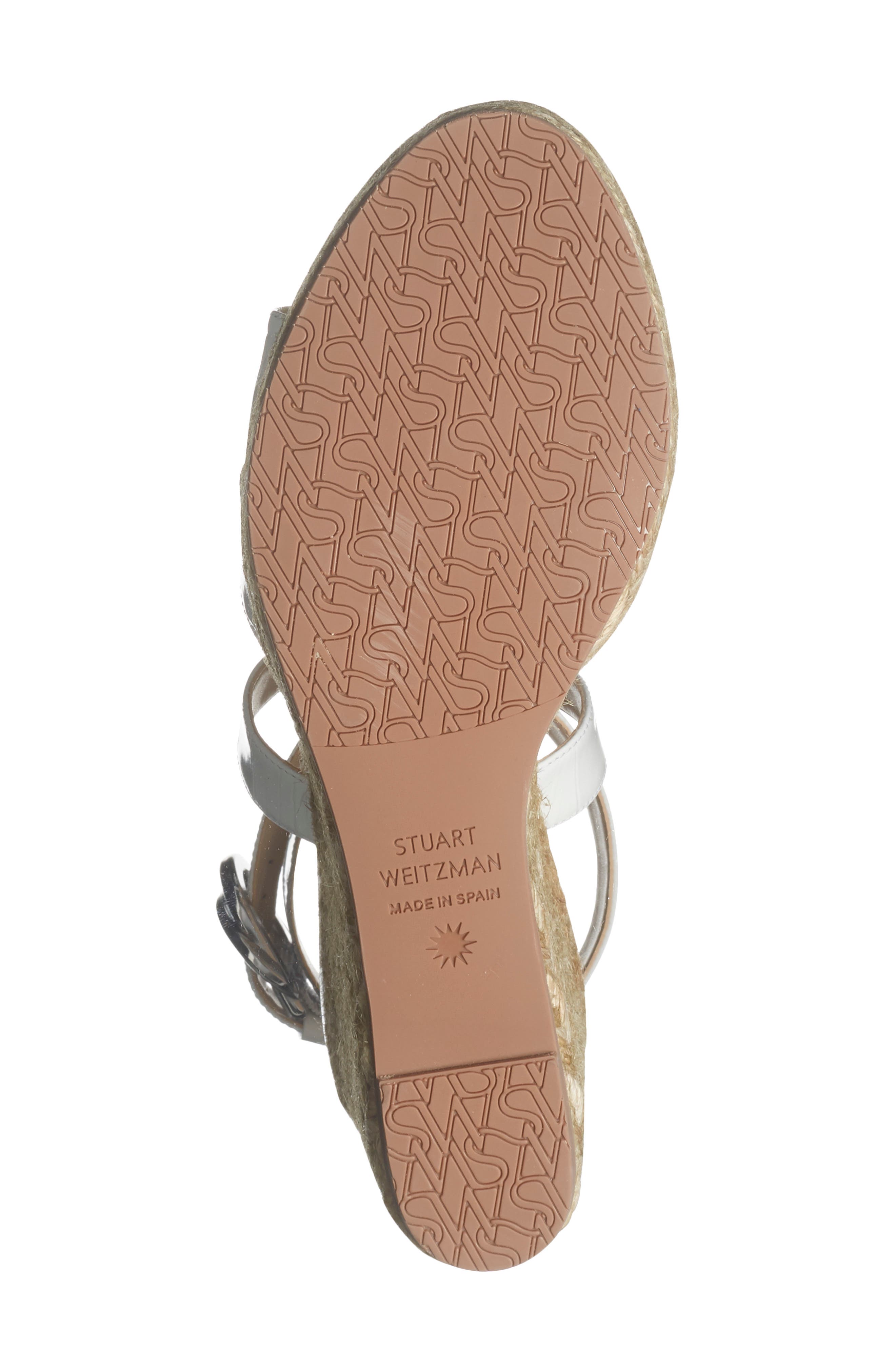 Stuart Weitzman Zuzu Espadrille Wedge Sandal, Alternate, color, White.