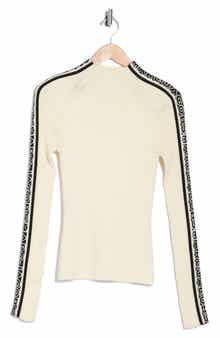 Raglan Logo Mock Neck Wool Top