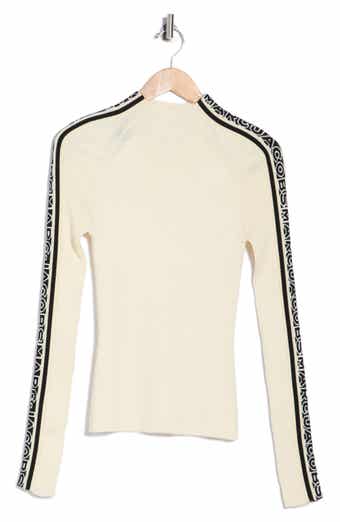 Raglan Logo Mock Neck Wool Top