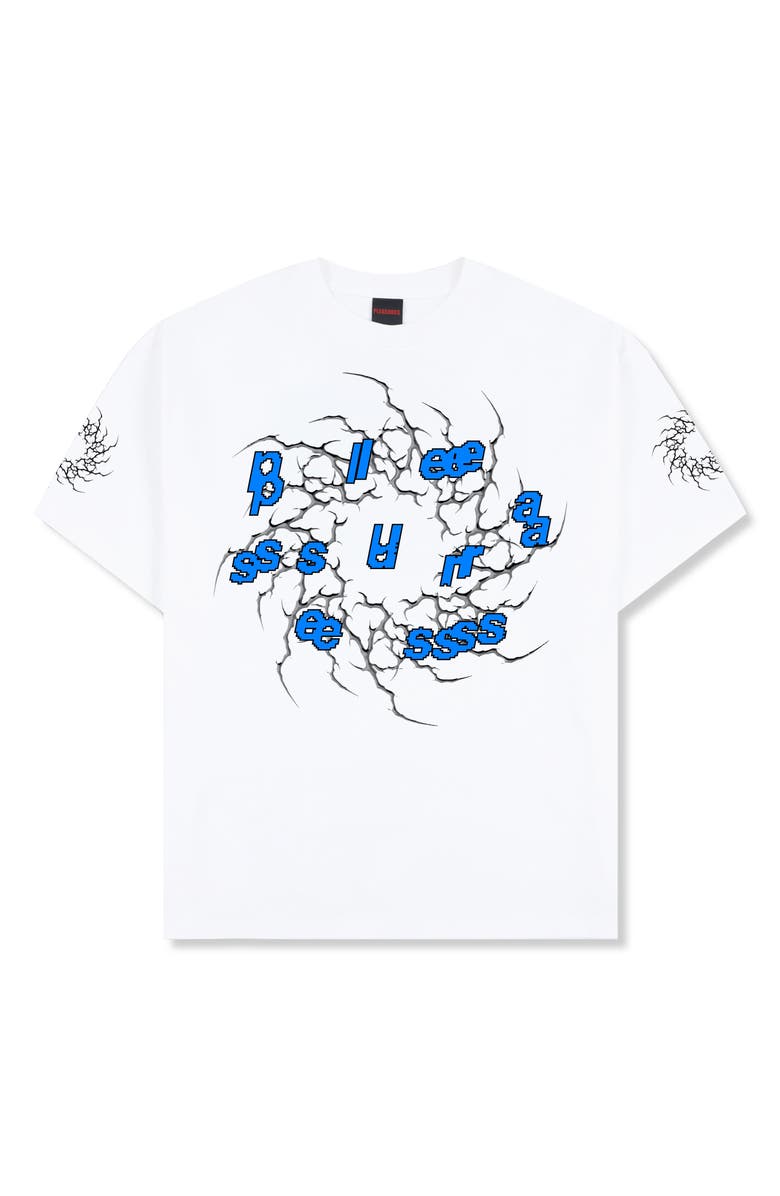 PLEASURES Rotation Cotton Graphic T-Shirt, Alternate, color, White