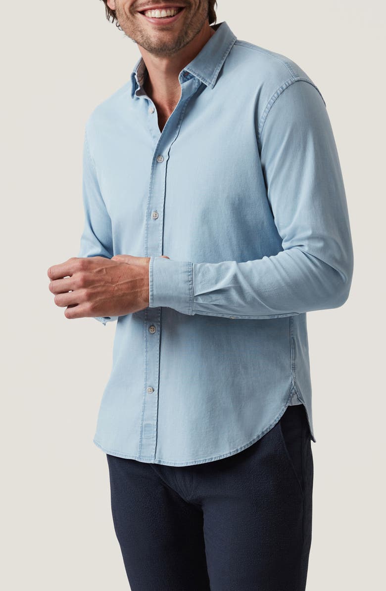 34 Heritage Faded Denim Button-Up Shirt, Alternate, color, Bleach