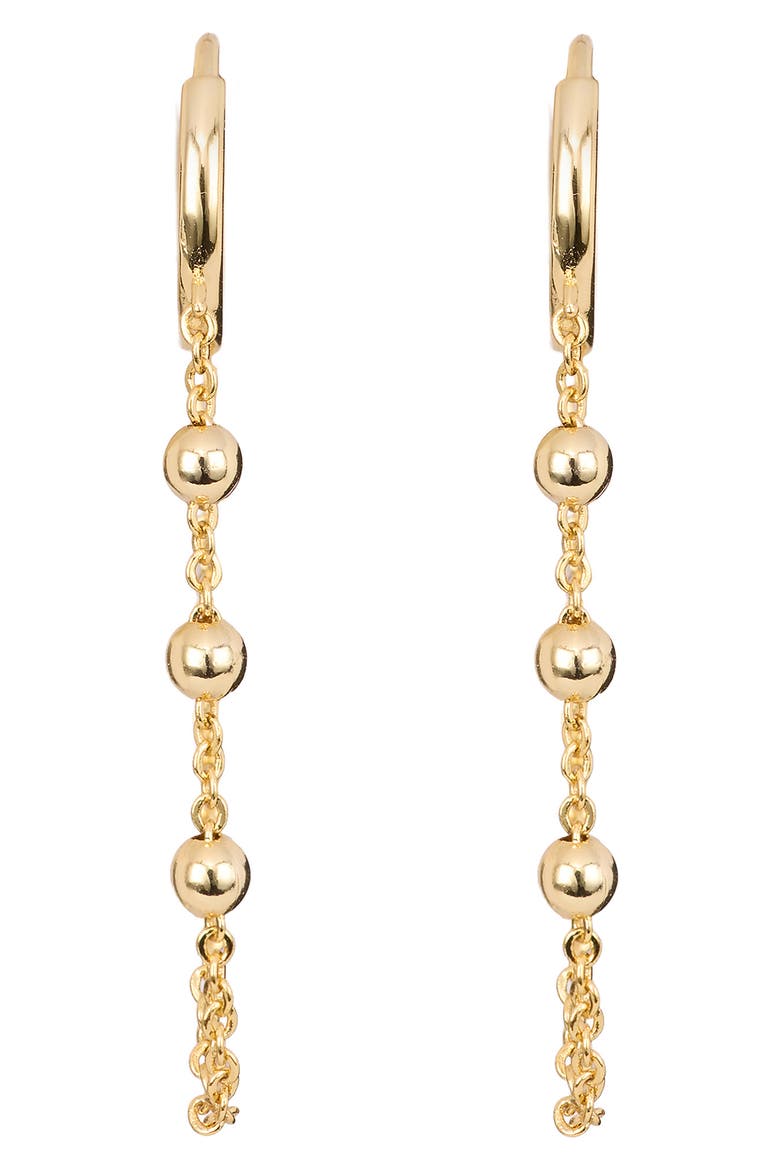 Triple Bead Chain Huggie Hoop Earrings video