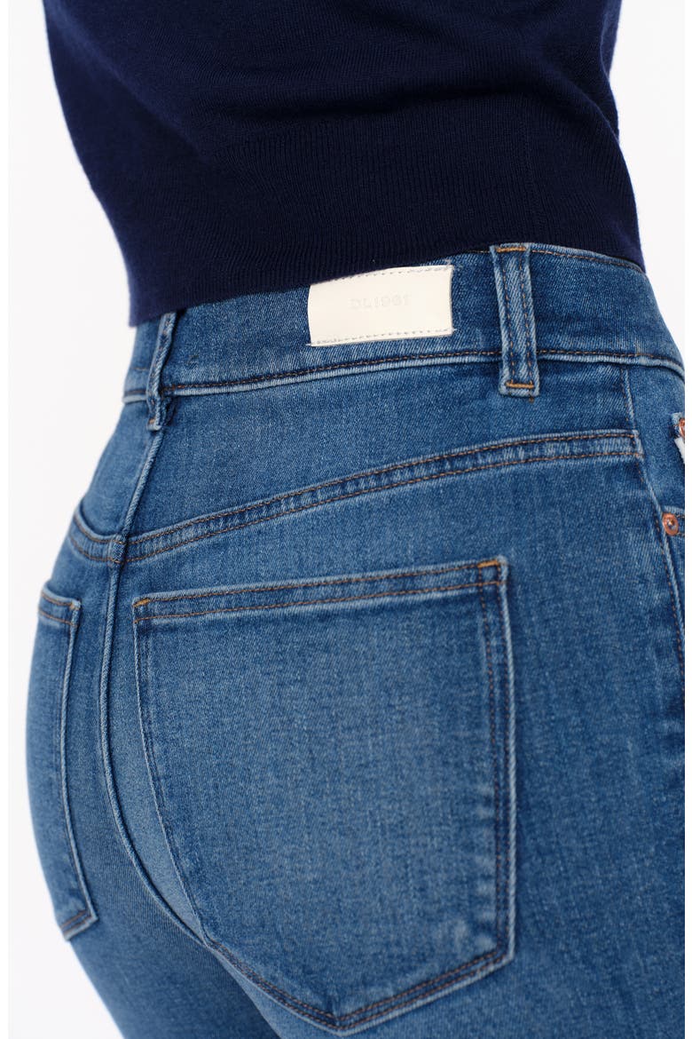 Bridget Instasculpt Raw Hem High Waist Bootcut Jeans, Alternate, color, PALM SPRINGS DL AIRBRUSHED