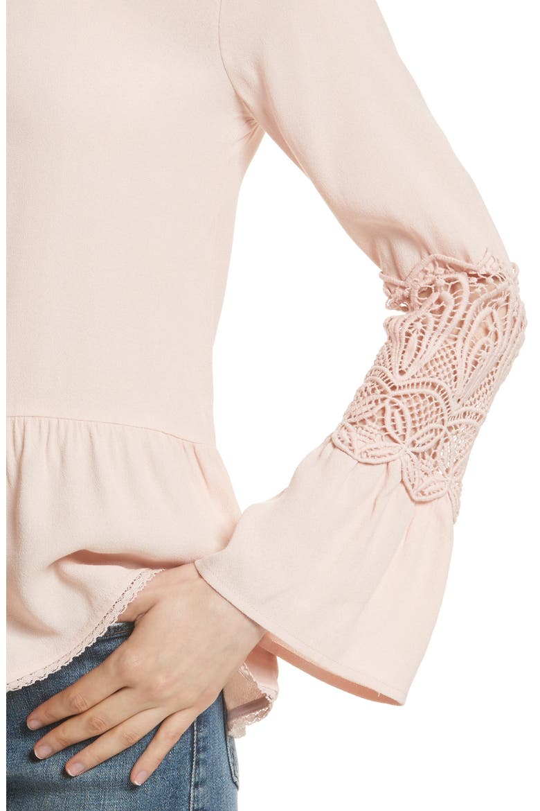 Emelda Bell Sleeve Blouse, Alternate, color, PRIMROSE