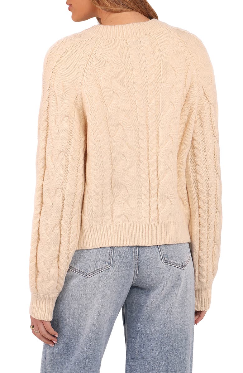 Petal & Pup Nika Cable Stitch Cardigan, Alternate, color, Taupe