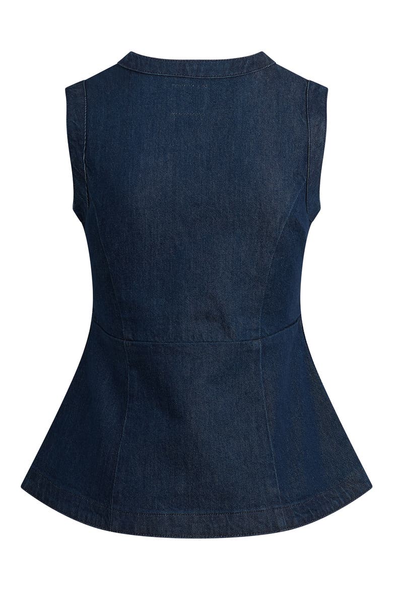 The Clocking In Denim Vest, Alternate, color, PEPPER