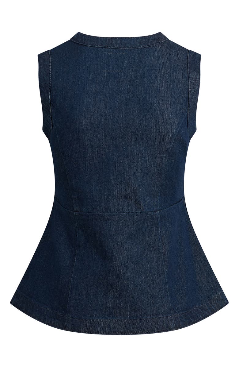 Favorite Daughter The Clocking In Denim Vest, Alternate, color, Pepper