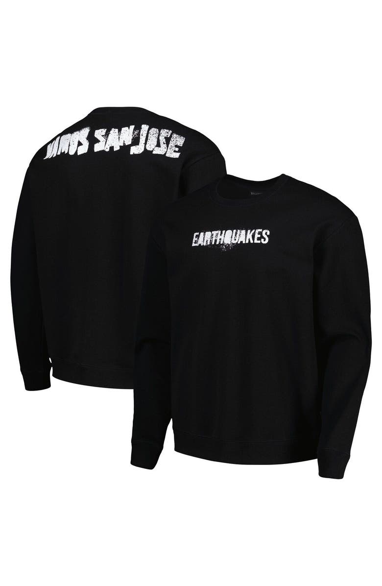 THE WILD COLLECTIVE Men's The Wild Collective Black San Jose Earthquakes Pullover Sweatshirt, Main, color, Black