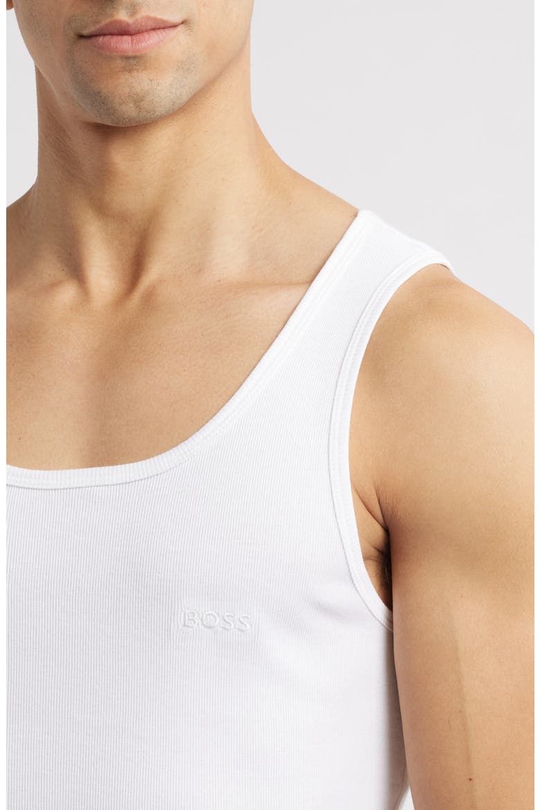 3-Pack Ribbed Cotton Tanks, Alternate, color, WHITE