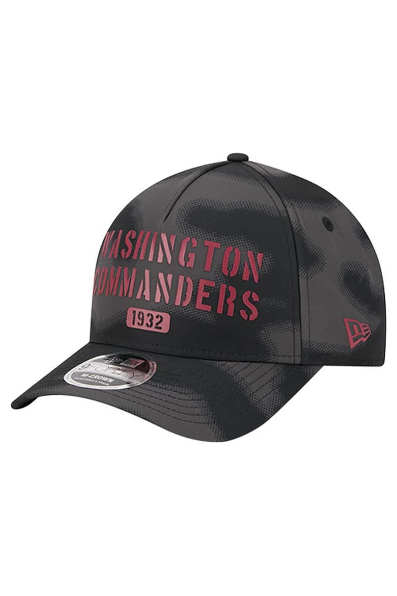 Men's New Era Gray Washington Commanders Halftone Camo 9FORTY Hat, Main, color, Gray