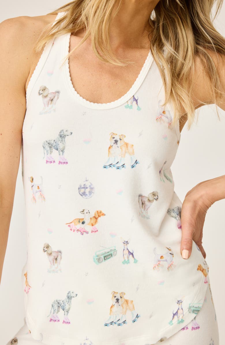 PJ Salvage Roll with It Peachy Jersey Sleep Tank, Alternate, color, 