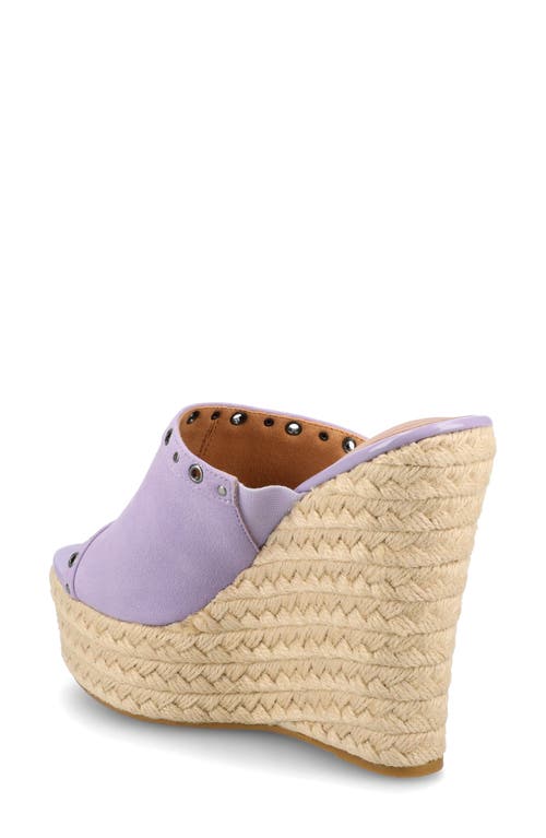Journee Collection Yari Platform Wedge Espadrille Sandal In Lilac
