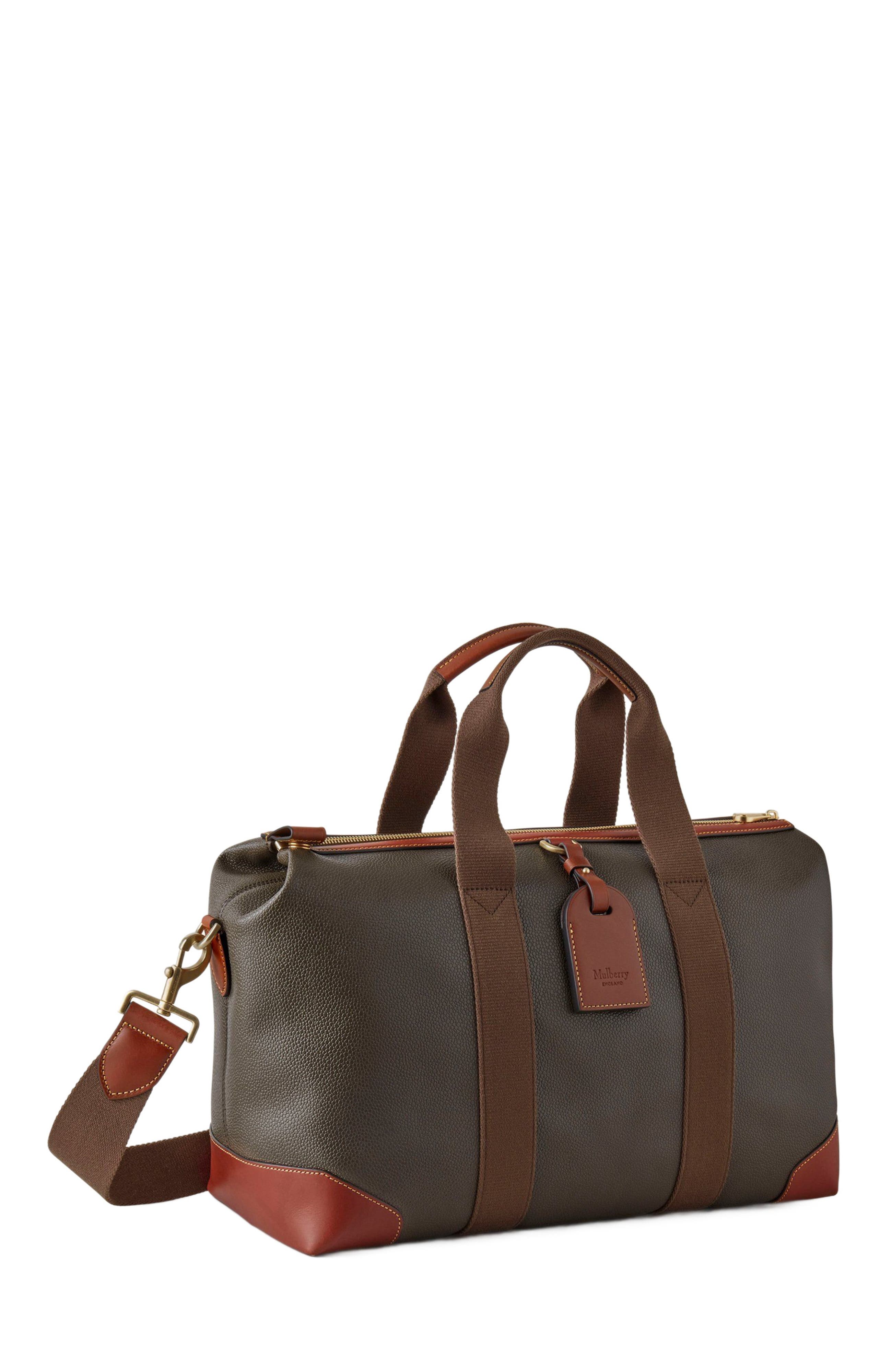 Heritage Day Clipper Eco Scotchgrain Duffle, Alternate, color, Mole-Cognac