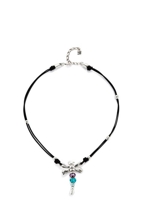 Dragonfly Leather Necklace