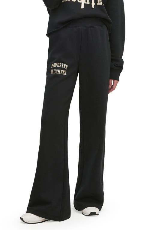 Favorite Daughter The Collegiate Flare Sweatpants In Black
