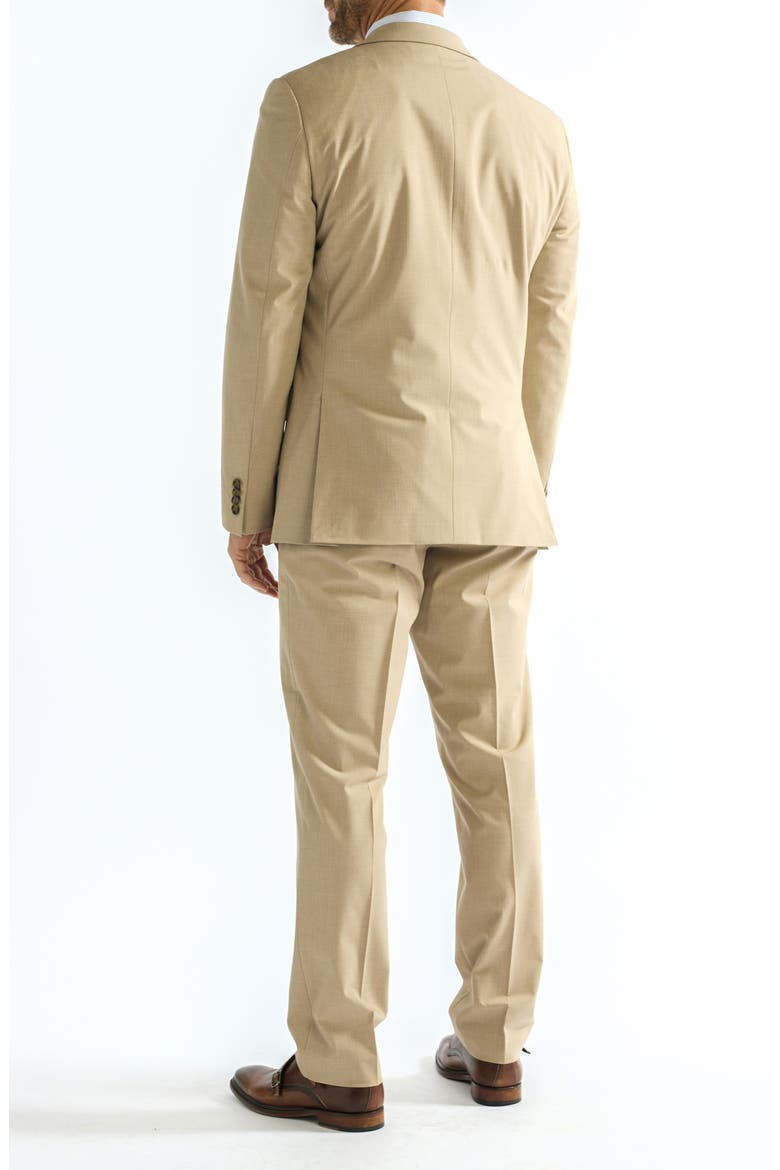 Hoxton Tick Weave Stretch Suit, Alternate, color, TAN