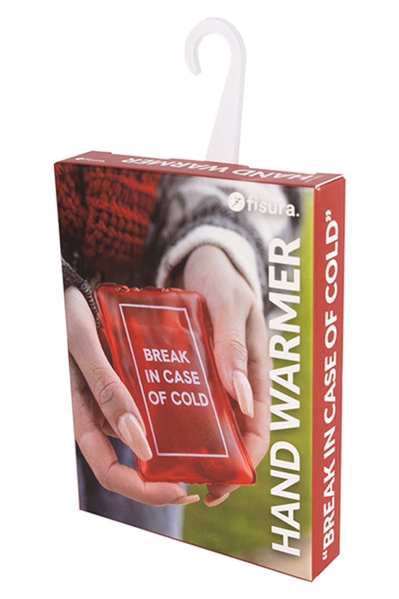 Break In Case of Cold Hand Warmer, Alternate, color, RED