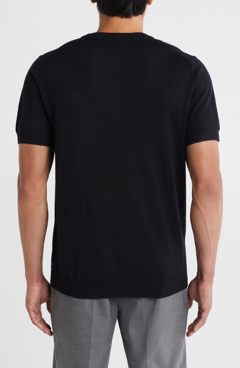 Nordstrom Short Sleeve Merino Wool & Silk Crewneck Sweater, Alternate, color,