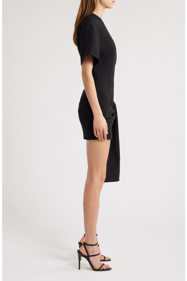 lioness martini mini dress onyx Lioness Martini Draped Belt Short Sleeve Mini Dress