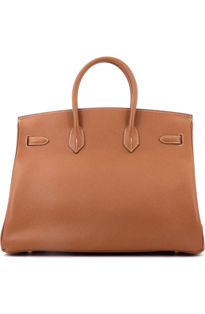 Pre-Owned Hermes Birkin Handbag Brown Veau Grain Lisse with Gold Hardware 35, Alternate, color, Gold