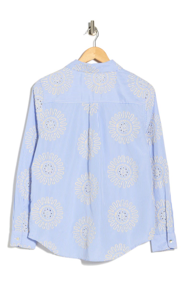 Embroidered Stripe Shirt, Alternate, color, BLUE/ WHITE STRIPE