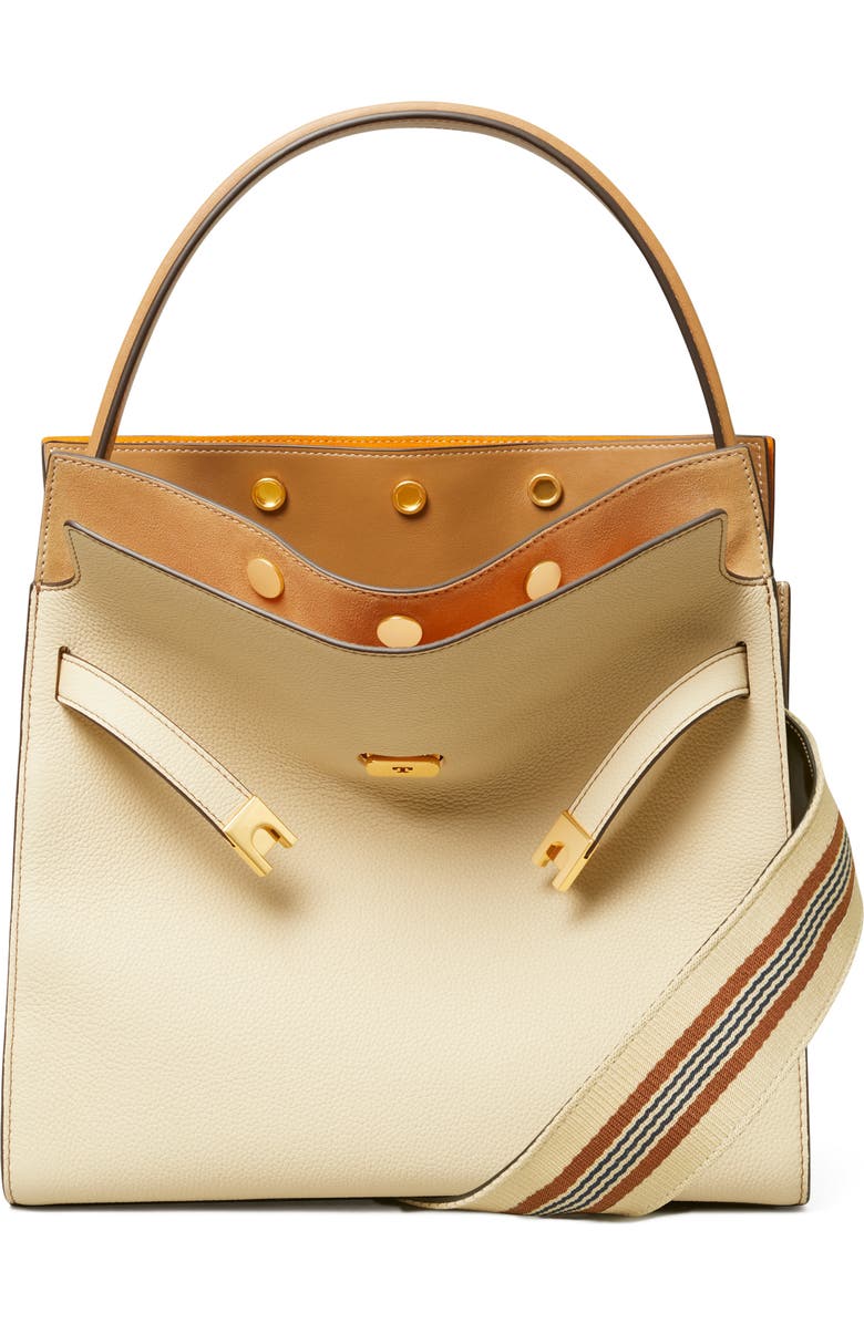 Tory Burch Lee Radziwill Leather Double Bag, Alternate, color,