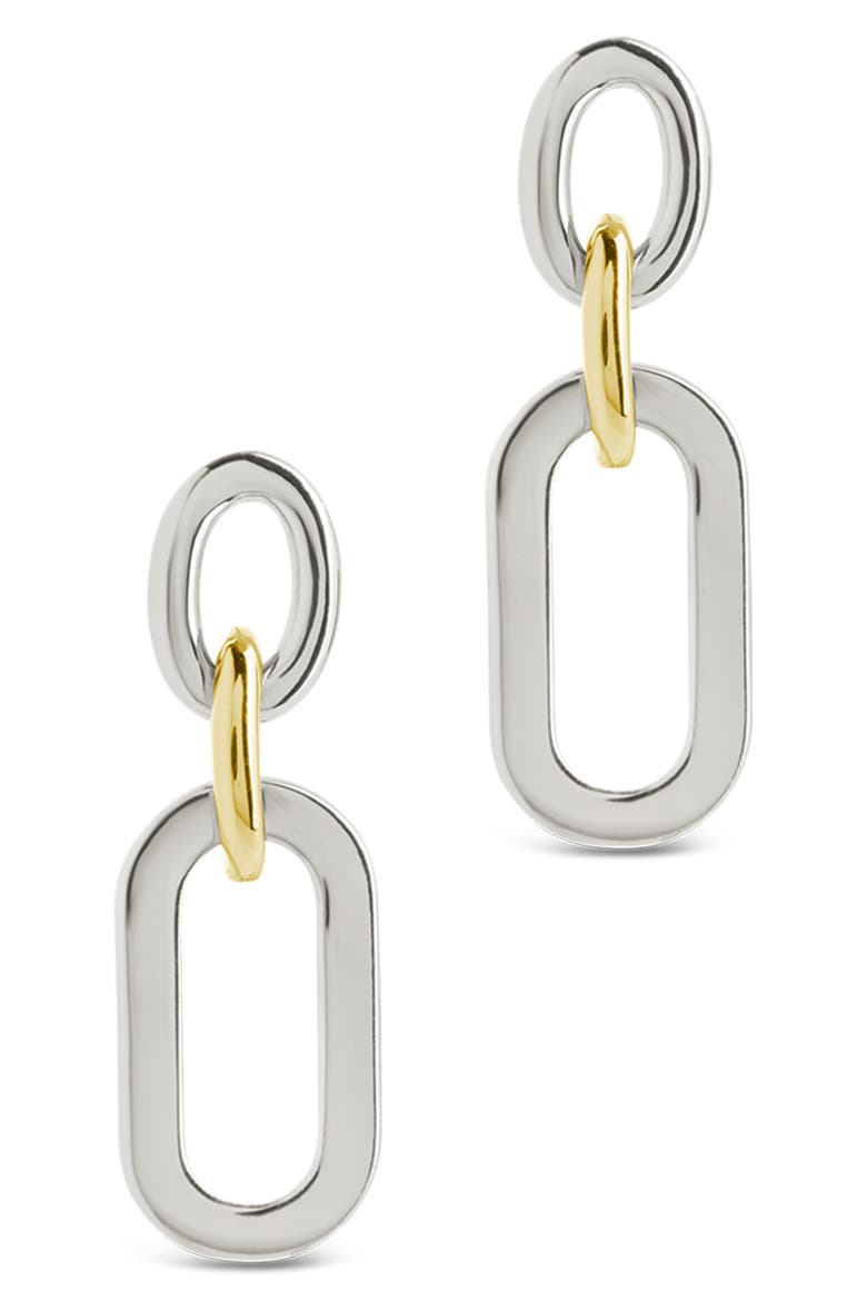 Amelie Dualtone Link Drop Earrings, Alternate, color, DUALTONE
