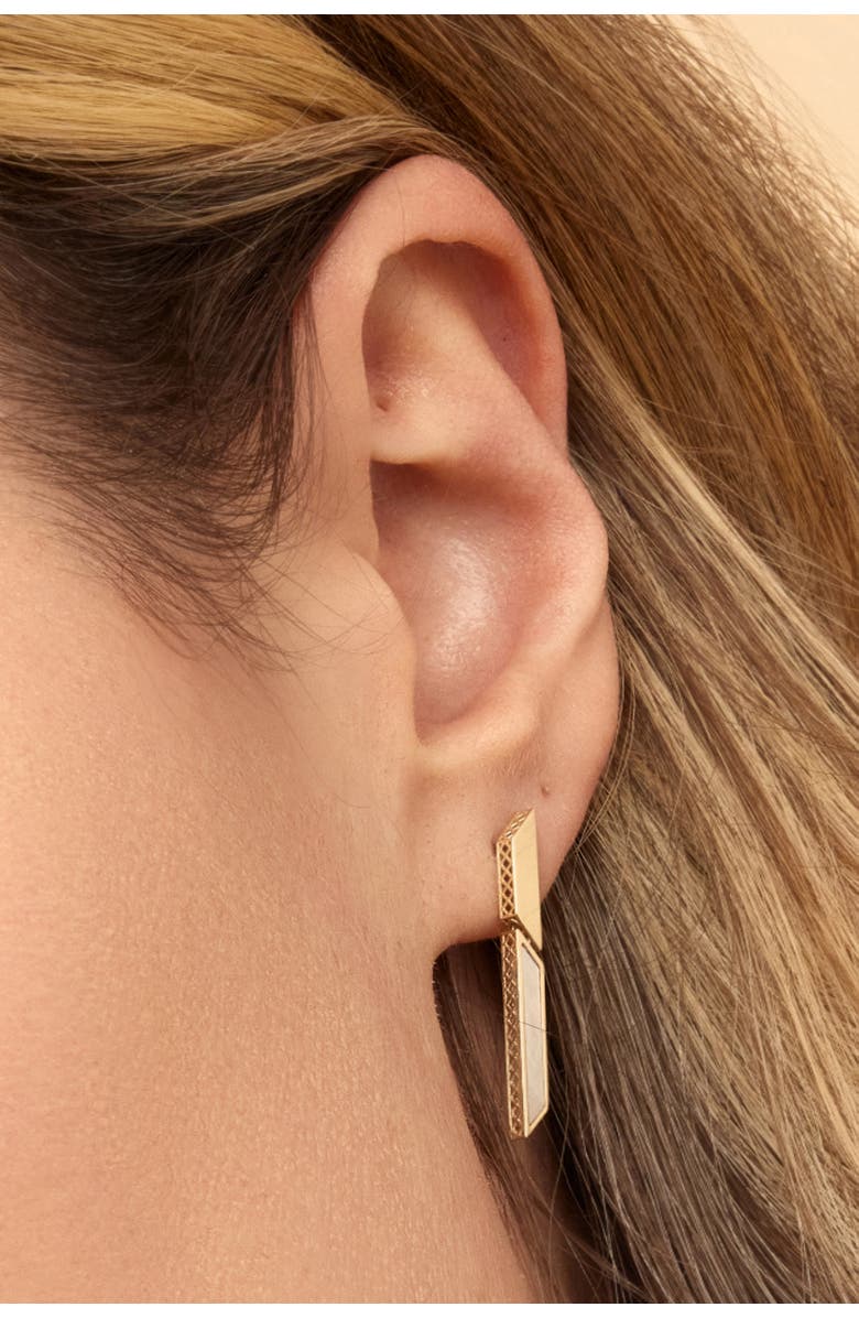 Oradina 14K Gold Aurora Drop Earrings, Alternate, color, Yellow Gold