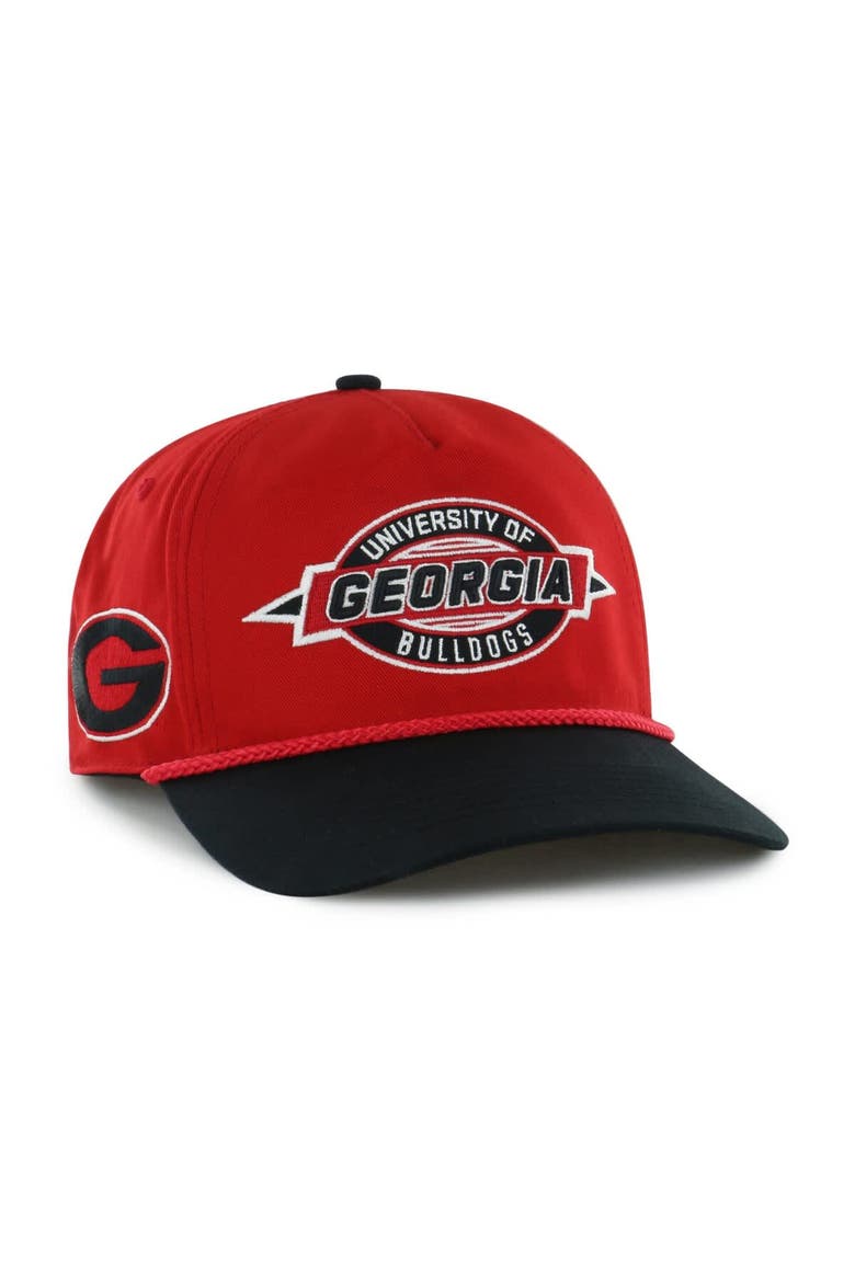 Youth '47  Red Georgia Bulldogs Frame Out Hitch Rope Adjustable Hat, Main, color, Red