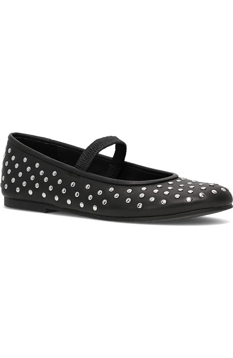 Frye Emma Studded Mary Jane Flat, Main, color, Black