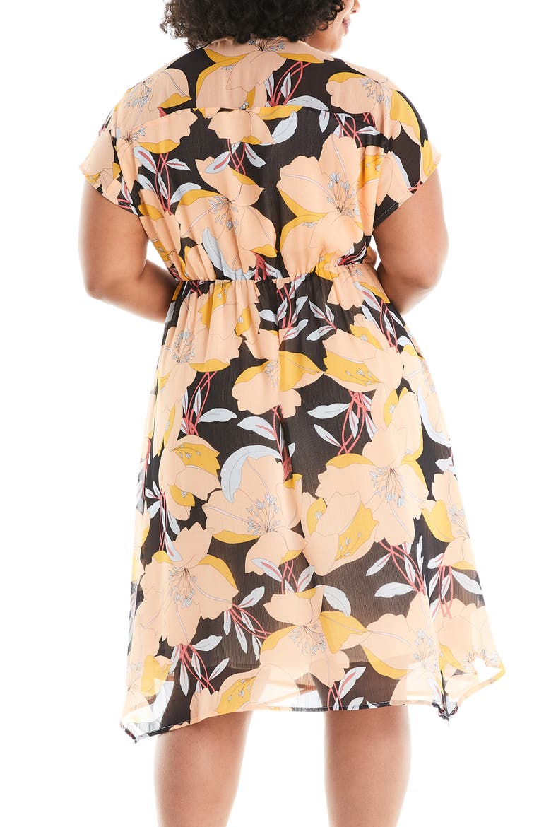 Sherbet Garden Floral Chiffon Wrap Dress, Alternate, color, PRINT