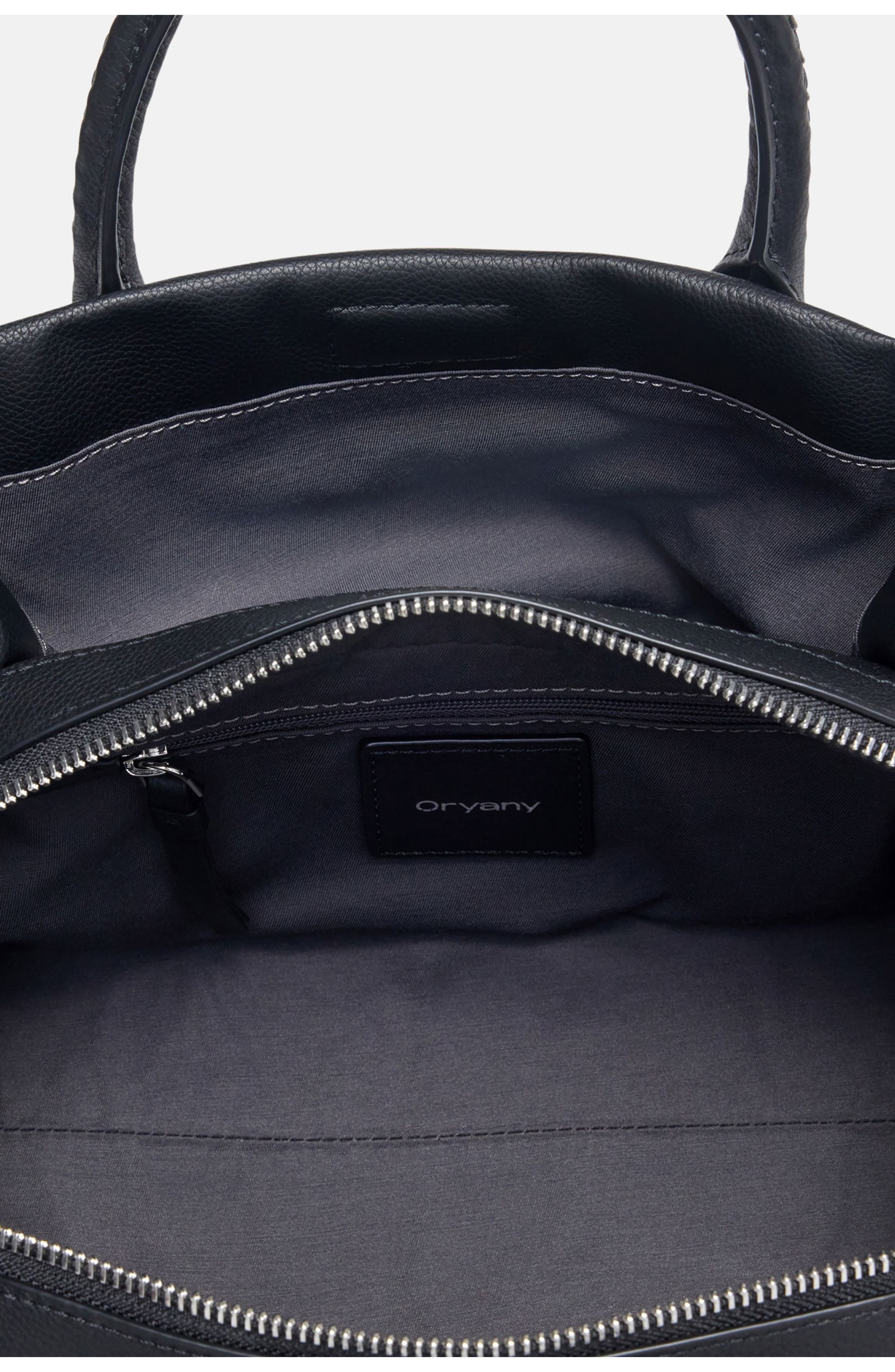 Oryany Roy Leather Satchel, Alternate, color, Black