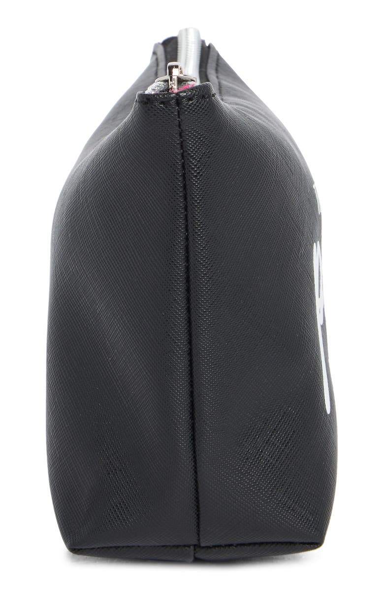 BCBG Think Pretty Thoughts Cosmetic Case, Alternate, color, Black