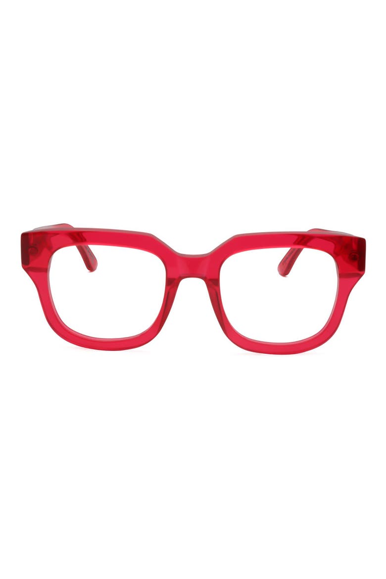 Square Optical Glasses, Main, color, RED
