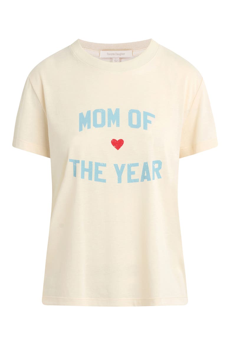 Mom of the Year Graphic T-Shirt, Main, color, GARDENIA W/ BABY B