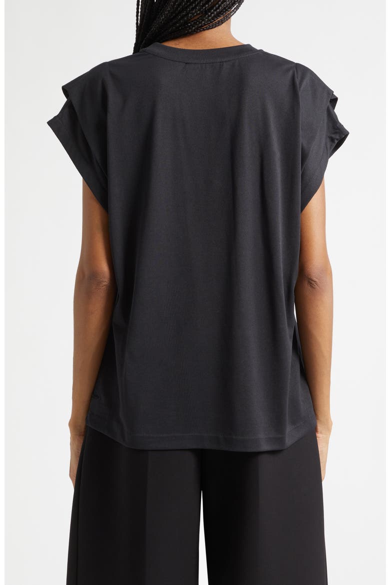 The Ventadou Cap Sleeve T-Shirt, Alternate, color, BLACK
