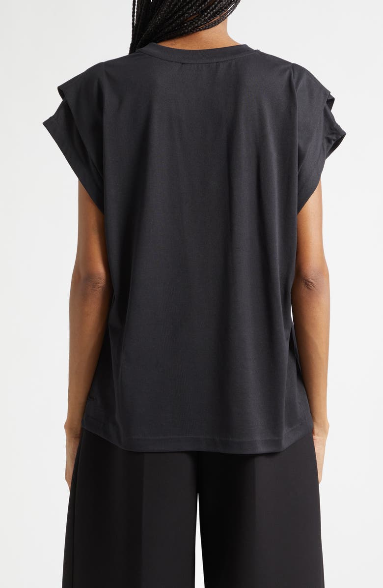 Jacquemus The Ventadou Cap Sleeve T-Shirt, Alternate, color, Black