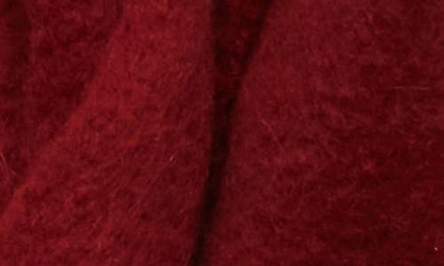 Loulou De Saison Santo Large Baby Alpaca Blend Fringe Scarf In Red