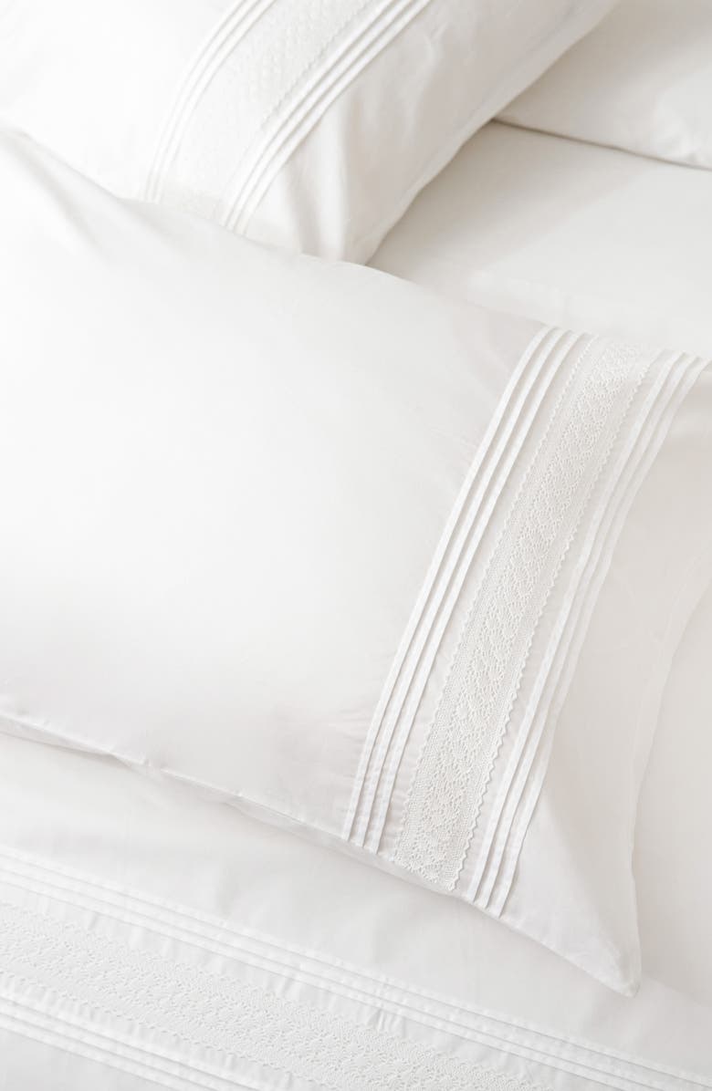 MELANGE HOME Emma Embroidered Cotton Duvet Set, Alternate, color, White