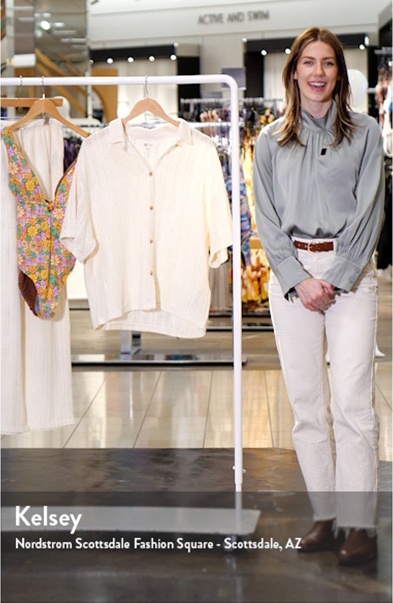 Largo Sheer Open Knit Cover-Up Shirt, sales video thumbnail