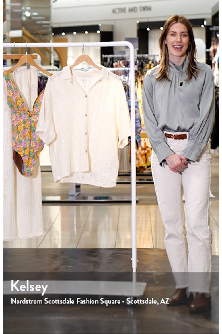 Largo Sheer Open Knit Cover-Up Shirt video