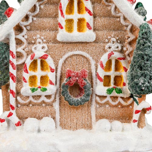 Northlight Snow Covered Gingerbread House With Candy Accents Christmas Decoration In Multi