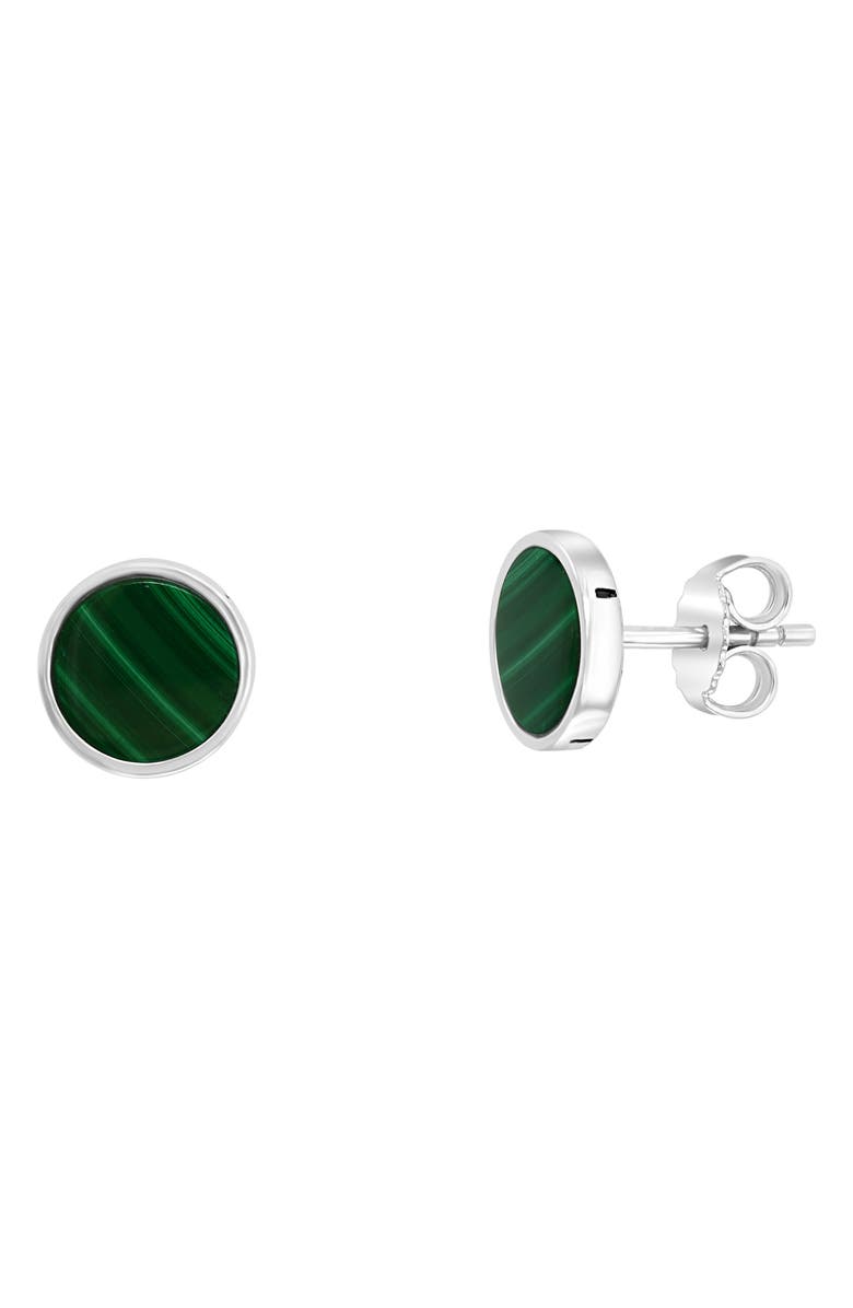 EFFY Sterling Silver Malachite Stud Earrings, Alternate, color,
