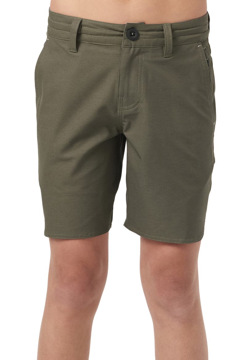 Kids' Utility Scallop Hybrid Shorts, Alternate, color, ARMY