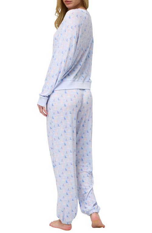 Honeydew Intimates Star Seeker Brushed Jersey Pajamas In Blue